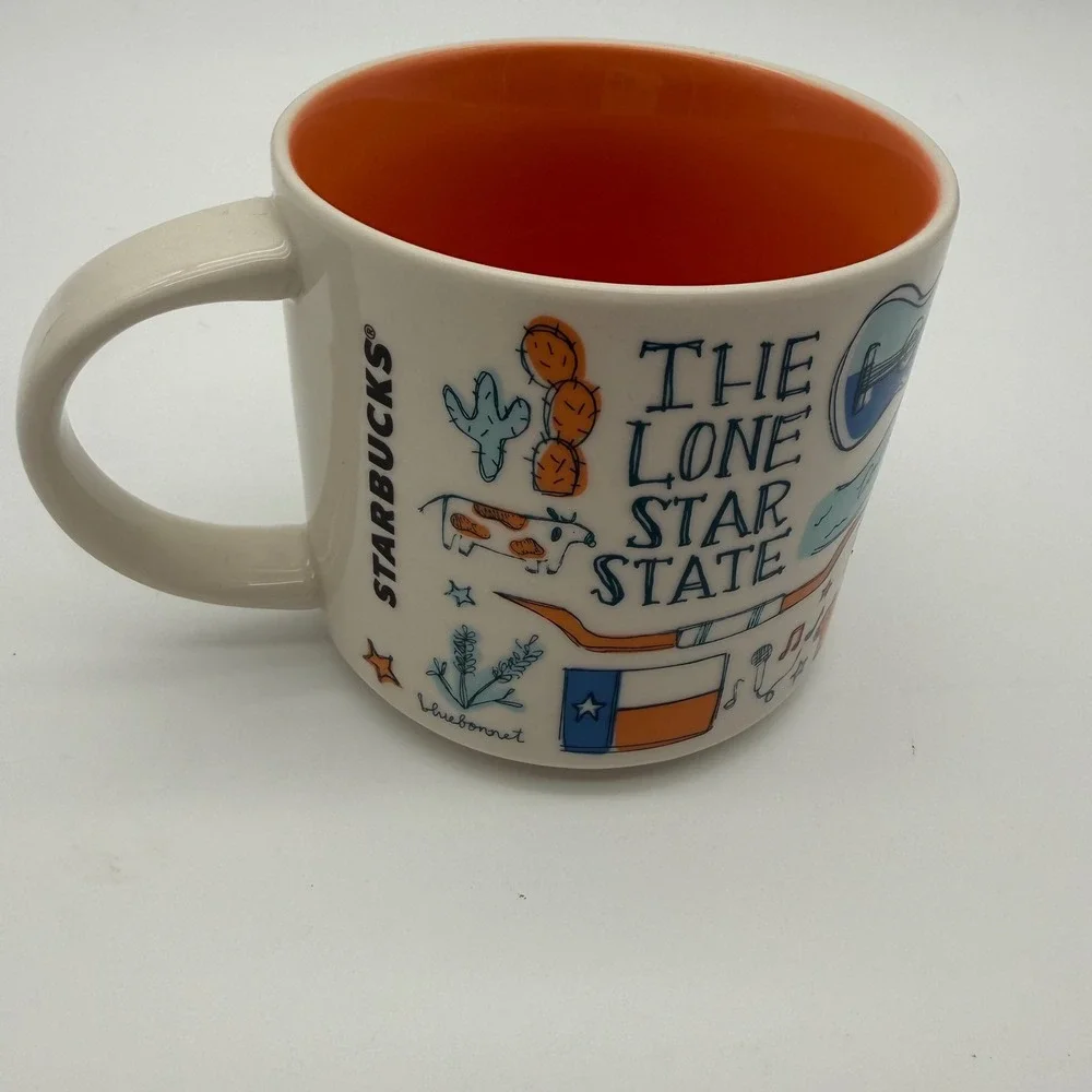 Starbucks Been There Series Texas Mug 14 oz 2019 Lone Star State Orange